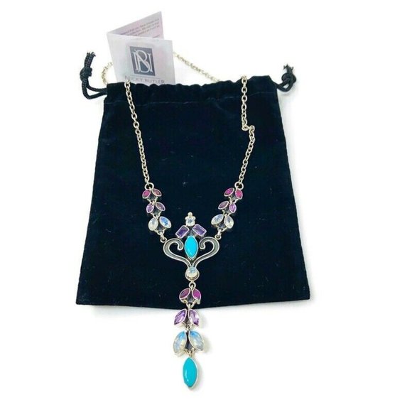 🌟NICKY BUTLER Turquoise Moonstone 8.4CT Sterling Silver Necklace Brand NEW - Picture 10 of 16